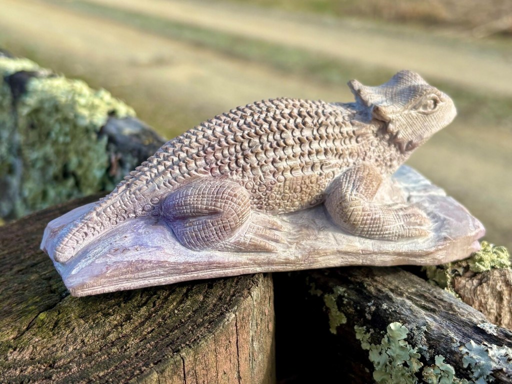 Turkish Lavender jadeite carving
